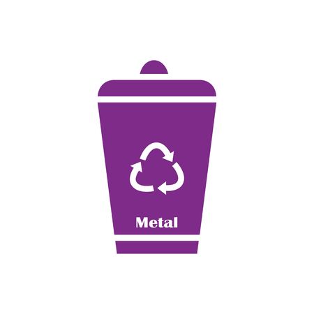 Garbage container for metal trash.のイラスト素材