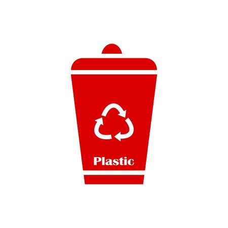 Plastic waste sorting - material separation, sorting Zero wasteのイラスト素材