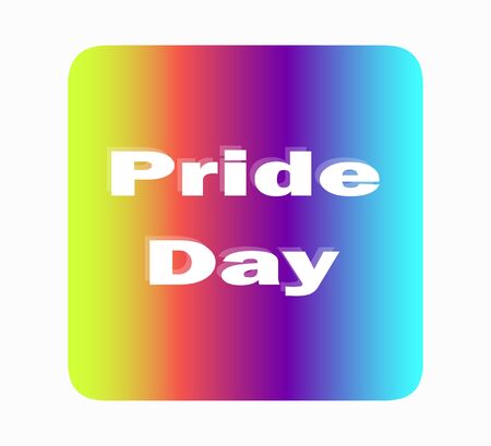 Pride Day Flat Rainbow Vector Illustrationのイラスト素材