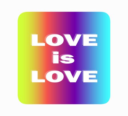 Vector rainbow ribbon in the shape of heart isolated on white backgroundのイラスト素材