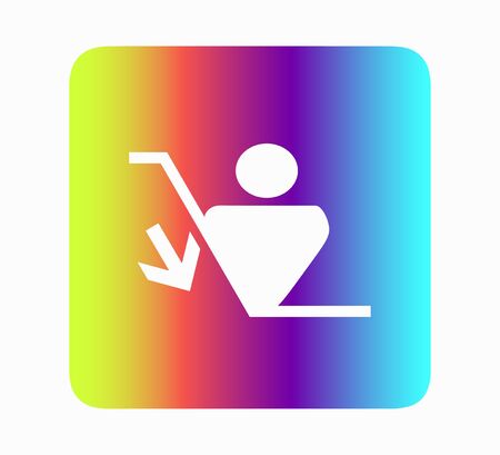 Flat vector icon neon storyteller design down. Public places iconのイラスト素材