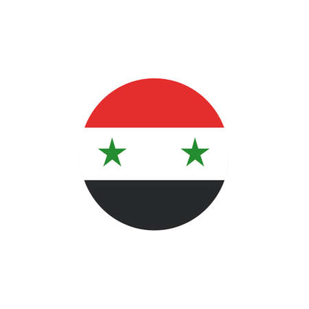 Vector - Syria Flag Button.のイラスト素材