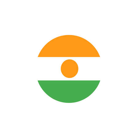 vector background of niger flag. Country symbol isolated flat designのイラスト素材