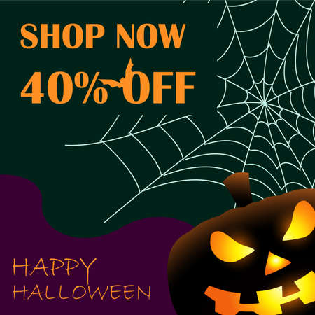 Halloween sale offer design template.のイラスト素材