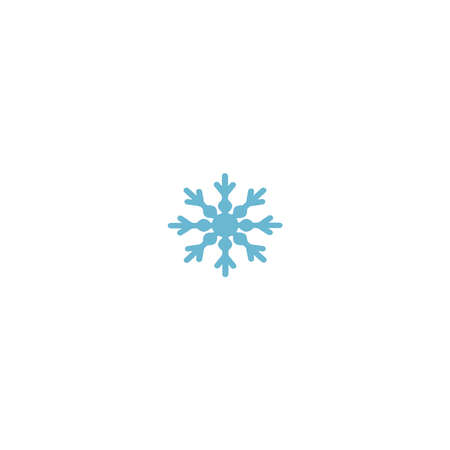 Snowflake sign. Blue Snowflake icon isolated on white background. Snow flake silhouette. Christmas snowflake isolatedのイラスト素材