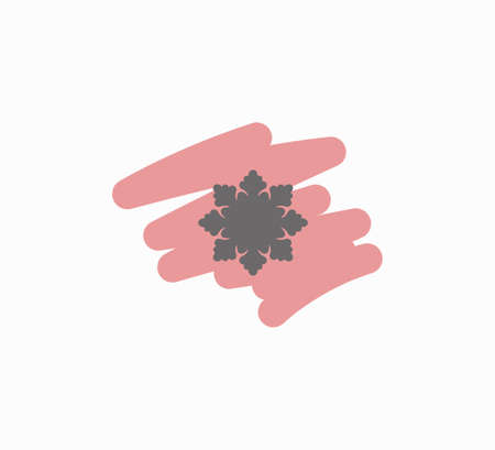 Christmas snowflake isolated. Flat  of snowflake isolated on white background. New Year and winter symbol. Vector illustration.のイラスト素材