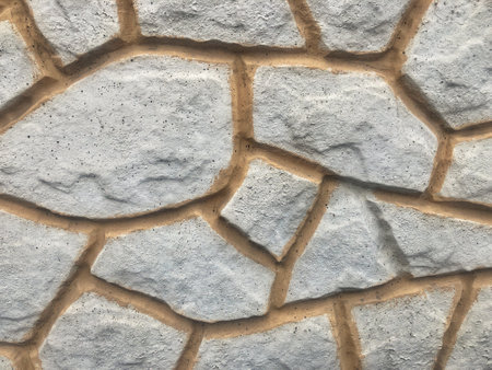 Nature background of decorative gray granite stone wall texture.の写真素材