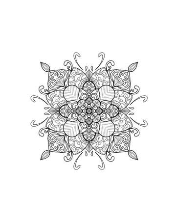 Detailed sketch of a mandala, Mehmedi. beautiful ornament, oriental pattern.の写真素材