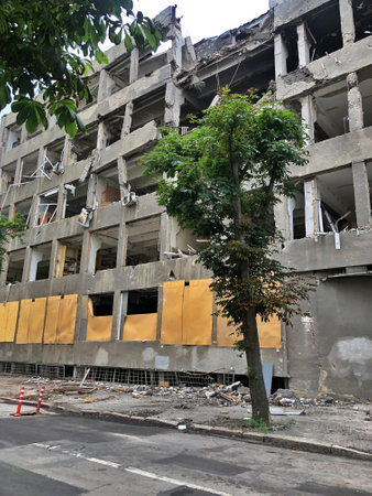 23.06.2022 Ukraine, Kharkov. war in Ukraine. Broken house from a rocket attack. Lets pray for Ukraine, Stop the war in Ukraineのeditorial素材