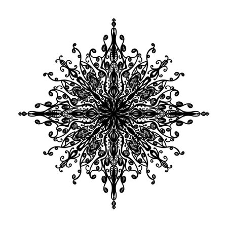 Freehand mandala. Beautiful tattoo templateの写真素材