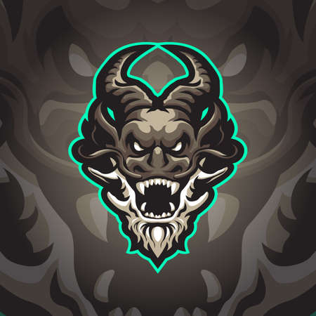 Dragon mascot logo design vector with concept style for badge, emblem and tshirt printing.のイラスト素材