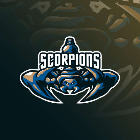 Scorpion mascot logo design vector with modern illustration concept style for badge, emblem and tshirt printing. Scorpion illustration for sport team.のイラスト素材