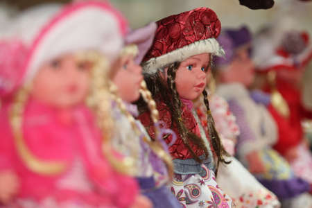 Christmas dolls in the store.の写真素材