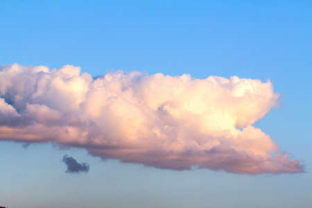 clouds and migrating birdsの写真素材