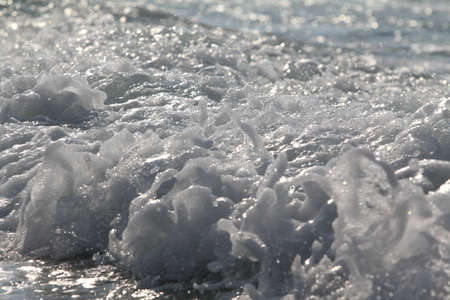 wave on the sea, close-up of the surface of the waterの写真素材