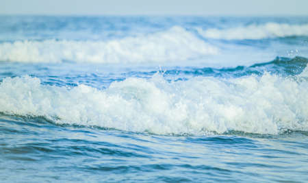 Soft wave of the sea on a sunny day. Selective focus.