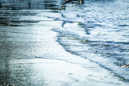 Ice on the river.の写真素材