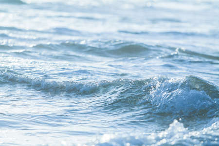 Sea wave close-up. Soft focus. Nature background. Water surface.の写真素材