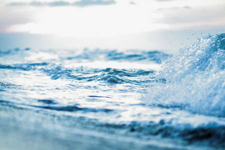 Waves on the surface of the sea. Selective focus. nature.の写真素材
