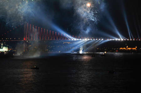 Musical show on the Bosphorus.の写真素材