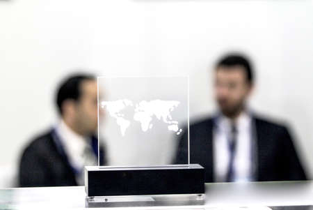 Blurred image of business people meeting in the conference room. Selective focus.