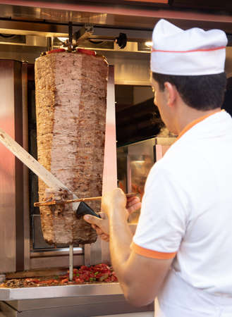 Turkish Doner Kebab. Traditional Turkish Doner kebab.の写真素材