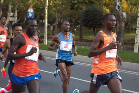 Athletes running Istanbul Half Marathon in Istanbulの写真素材