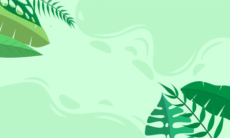 leaf boho abstract liquid background color blue bohemian style template vectorのイラスト素材
