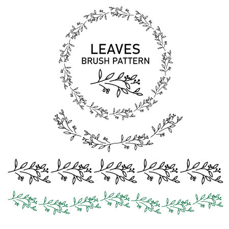 Hand drawn floral frames with flowers, branch and leaves. Wreath. Elegant logo template. Vector illustration for labels, branding business identity, wedding invitationのイラスト素材
