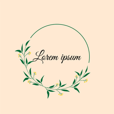 Hand drawn floral frames with flowers, branch and leaves. Wreath. Elegant template. Vector illustration for labels, branding business identity, wedding invitationのイラスト素材