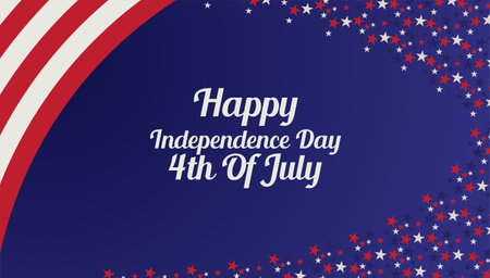independence day of united state od america with decorationのイラスト素材