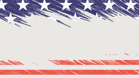 4th of july indenpendent day of united state background grunge style with american flagのイラスト素材