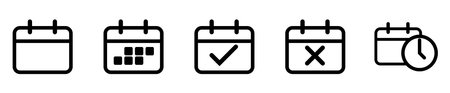 calendar icon day month year week iconのイラスト素材