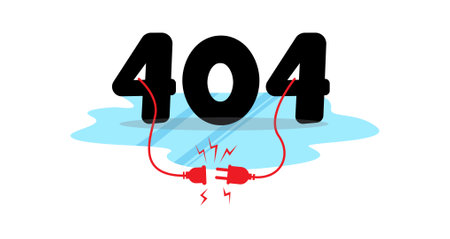404 page not found error internet page with unplugged socketのイラスト素材