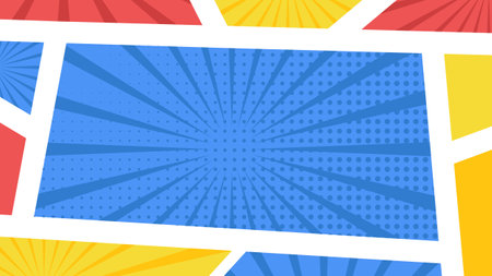 colorful comic panel background abstract vectorのイラスト素材