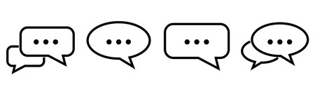 buble chat message comment icon and conversation iconのイラスト素材