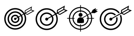 take aim target arrow icon accuracy focused sight iconのイラスト素材