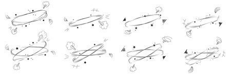 headache confused and dizzy cartoon effect doodle comic funny abstractのイラスト素材