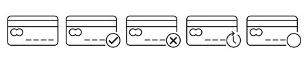 credit card status icon payment loan debt iconのイラスト素材