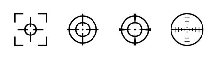 take aim target icon accuracy focused sight iconのイラスト素材
