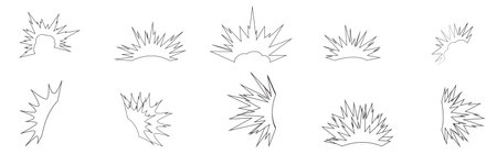 impact effect cartoon comic effect with dust and smokeのイラスト素材