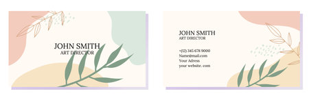 abstract bohemian style namce card business cardのイラスト素材