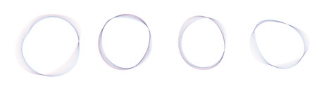 circle line wave waveform frameのイラスト素材