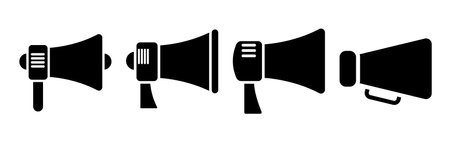 megaphone silhouette icon voice iconのイラスト素材