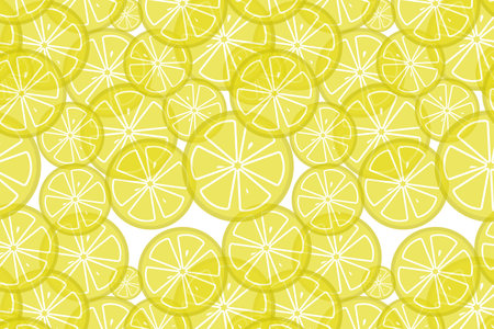 seamless pattern yellow lemon in blueのイラスト素材