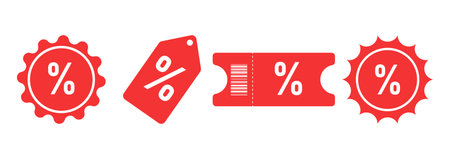 discount icon sale simple flat style iconのイラスト素材