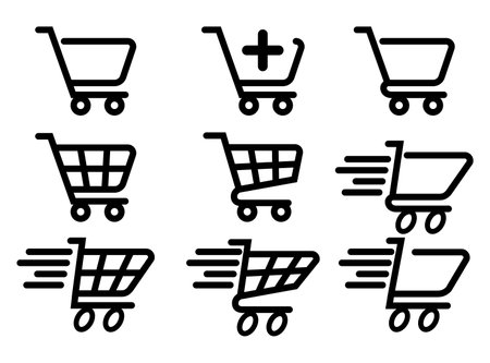 trolley shopping cart icon for online shopのイラスト素材