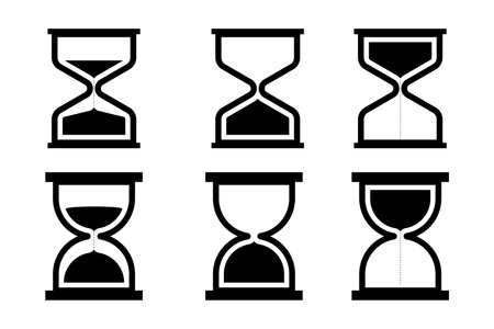 sand glass time icon sand clock sand time icon packのイラスト素材
