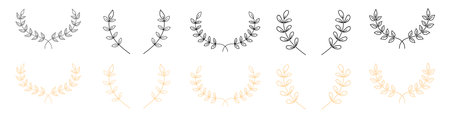 whreat circle decorative for prize winner champion border and frameのイラスト素材
