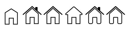 home icon ui interface button set bundleのイラスト素材